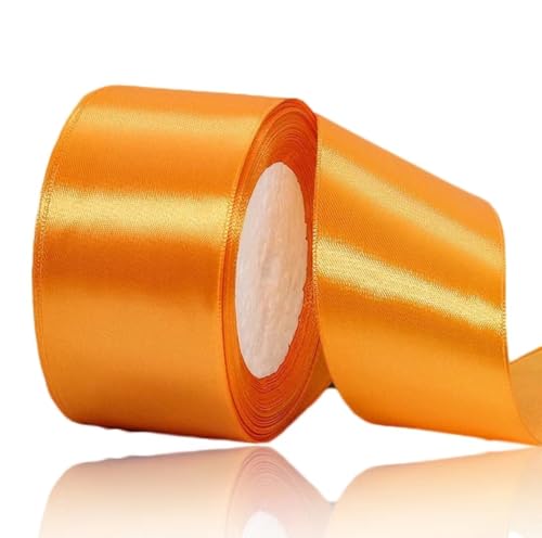 Geschenkband Orange 50 mm Breit,23 Meter Satinbänder Orange Stoff Schleifenband Kunsthandwerk, Kränze, Hochzeitsdekoration, Weihnachten, Haarbögen, Blumensträuße, Geburtstag und Geschenkverpackung Geschenkband Orange 50 mm Breit,23 Meter Satinbänder Orange Stoff Schleifenband Kunsthandwerk, Kränze, Hochzeitsdekoration, Weihnachten, Haarbögen, Blumensträuße, Geburtstag und Geschenkverpackung von ASALZBOAY