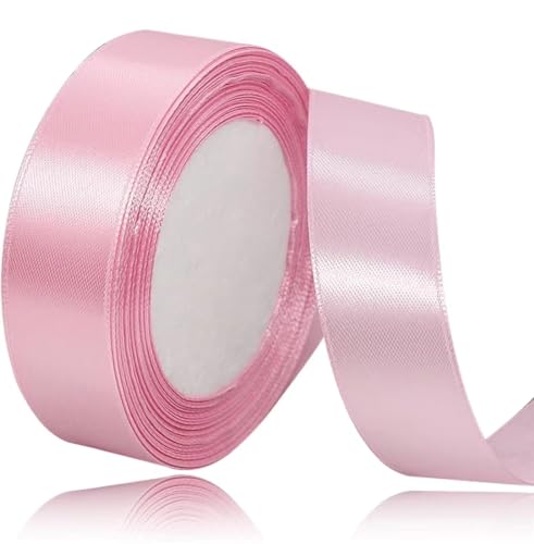 Geschenkband Rosa 20 mm Breit,23 Meter Satinbänder Rosa Stoff Schleifenband Kunsthandwerk, Kränze, Hochzeitsdekoration, Weihnachten, Haarbögen, Blumensträuße, Geburtstag und Geschenkverpackung Geschenkband Rosa 20 mm Breit,23 Meter Satinbänder Rosa Stoff Schleifenband Kunsthandwerk, Kränze, Hochzeitsdekoration, Weihnachten, Haarbögen, Blumensträuße, Geburtstag und Geschenkverpackung von ASALZBOAY