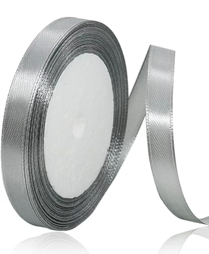 Geschenkband Silber 10 mm Breit,23 Meter Satinbänder Creme Stoff Schleifenband Kunsthandwerk, Kränze, Hochzeitsdekoration, Weihnachten, Haarbögen, Blumensträuße, Geburtstag und Geschenkverpackung Geschenkband Silber 10 mm Breit,23 Meter Satinbänder Creme Stoff Schleifenband Kunsthandwerk, Kränze, Hochzeitsdekoration, Weihnachten, Haarbögen, Blumensträuße, Geburtstag und Geschenkverpackung von ASALZBOAY