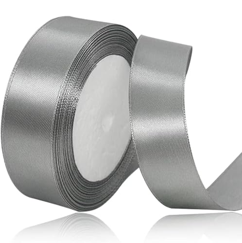 Geschenkband Silber 20 mm Breit,23 Meter Satinbänder Silber Stoff Schleifenband Kunsthandwerk, Kränze, Hochzeitsdekoration, Weihnachten, Haarbögen, Blumensträuße, Geburtstag und Geschenkverpackung Geschenkband Silber 20 mm Breit,23 Meter Satinbänder Silber Stoff Schleifenband Kunsthandwerk, Kränze, Hochzeitsdekoration, Weihnachten, Haarbögen, Blumensträuße, Geburtstag und Geschenkverpackung von ASALZBOAY