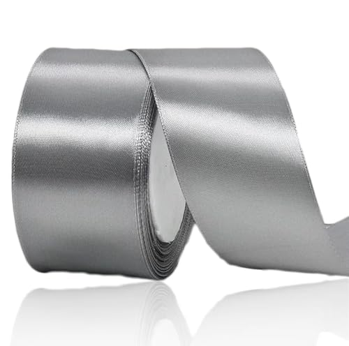 Geschenkband Silber 50 mm Breit,23 Meter Satinbänder Silber Stoff Schleifenband Kunsthandwerk, Kränze, Hochzeitsdekoration, Weihnachten, Haarbögen, Blumensträuße, Geburtstag und Geschenkverpackung Geschenkband Silber 50 mm Breit,23 Meter Satinbänder Silber Stoff Schleifenband Kunsthandwerk, Kränze, Hochzeitsdekoration, Weihnachten, Haarbögen, Blumensträuße, Geburtstag und Geschenkverpackung von ASALZBOAY