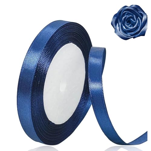 Marineblaues Satinband, 10 mm, für Weihnachtsfeiern, Dekorationen, 23 m, dunkelblaues Satinband für Geschenkverpackungen, Basteln, Hochzeit, Weihnachten, Haarschleifen, Blumensträuße, Jubiläen, Marineblaues Satinband, 10 mm, für Weihnachtsfeiern, Dekorationen, 23 m, dunkelblaues Satinband für Geschenkverpackungen, Basteln, Hochzeit, Weihnachten, Haarschleifen, Blumensträuße, Jubiläen, von ASALZBOAY