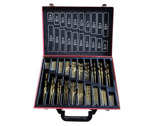 202-teiliges Kobalt-Bohrer-Set (CO/Inox) HSS Metall – Für Edelstahl von ASC
