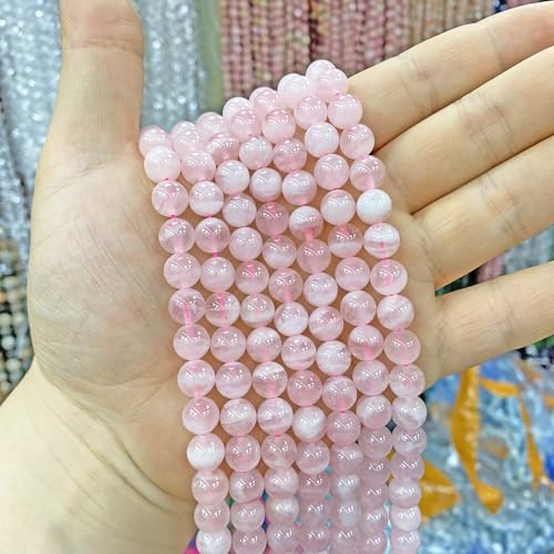 10 mm, 38 Stück natürliche Kristallsteine, Madagaskar, Rosenquarz, Edelsteinperlen für Schmuckherstellung, DIY-Armbänder 10 mm, 38 Stück natürliche Kristallsteine, Madagaskar, Rosenquarz, Edelsteinperlen für Schmuckherstellung, DIY-Armbänder von ASDJHFABKY