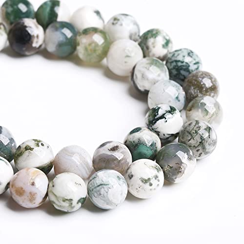 10 mm 38 Stück Naturstein-Baumblatt-Achat-Perlen für Schmuckherstellung, DIY, Armband, Halskette von ASDJHFABKY