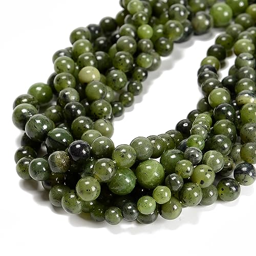 38 Stück kanadische Jadeperlen, 10 mm, Naturstein, rund, echter Edelstein, für DIY-Armbänder, Schmuckschnüre 38 Stück kanadische Jadeperlen, 10 mm, Naturstein, rund, echter Edelstein, für DIY-Armbänder, Schmuckschnüre von ASDJHFABKY