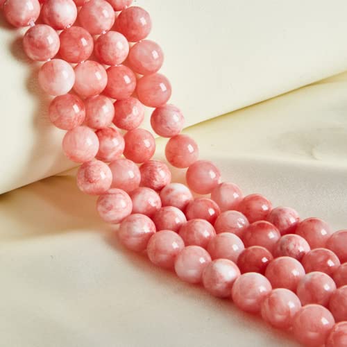 45 Stück 8 mm natürliche rosa weiße Jadeperlen rund lose Perlen für Schmuckherstellung 45 Stück 8 mm natürliche rosa weiße Jadeperlen rund lose Perlen für Schmuckherstellung von ASDJHFABKY