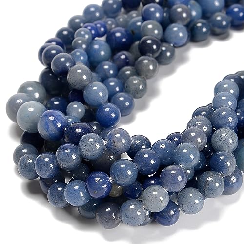 48 Stück blaue Aventurin-Perlen, 8 mm, Naturstein, rund, echter Edelstein, für DIY-Armbänder, Schmuckschnüre 48 Stück blaue Aventurin-Perlen, 8 mm, Naturstein, rund, echter Edelstein, für DIY-Armbänder, Schmuckschnüre von ASDJHFABKY