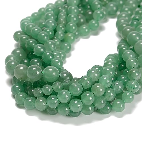 48 Stück grüne Aventurin-Perlen, 8 mm, Naturstein, rund, echter Edelstein, für DIY-Armbänder, Schmuckschnüre 48 Stück grüne Aventurin-Perlen, 8 mm, Naturstein, rund, echter Edelstein, für DIY-Armbänder, Schmuckschnüre von ASDJHFABKY