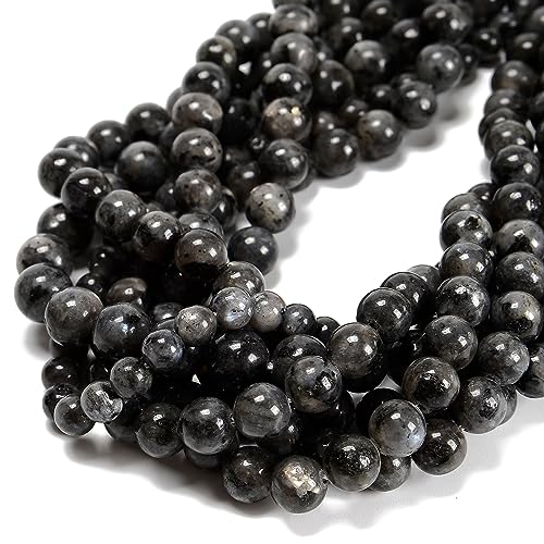 48 schwarze Larvikit-Perlen, Naturstein, rund, echter Edelstein, für DIY-Armbänder, Schmuckschnüre 48 schwarze Larvikit-Perlen, Naturstein, rund, echter Edelstein, für DIY-Armbänder, Schmuckschnüre von ASDJHFABKY