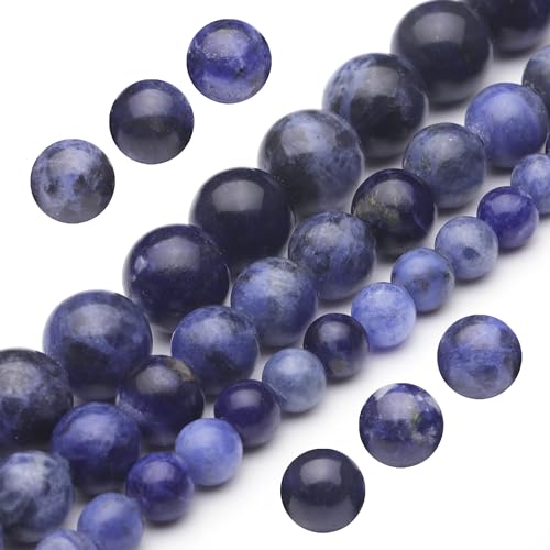 6 mm AAA blaue Sodalith-Edelsteinperlen, poliert, rund, 65 Stück/Strang, 38,1 cm, echte Steinperlen für Schmuckherstellung, Bastelperlen 6 mm AAA blaue Sodalith-Edelsteinperlen, poliert, rund, 65 Stück/Strang, 38,1 cm, echte Steinperlen für Schmuckherstellung, Bastelperlen von ASDJHFABKY