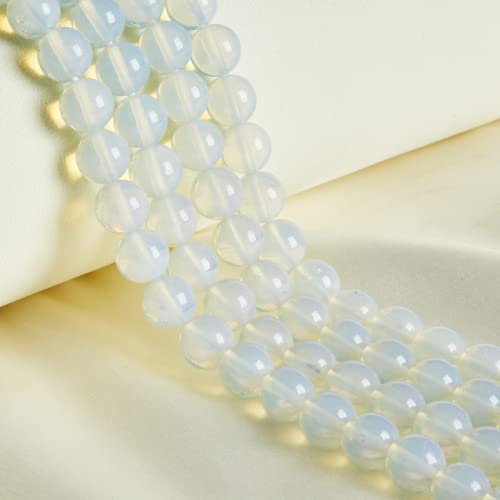 60 Stück 6 mm natürliche Opal-Perlen, rund, lose Perlen für Schmuckherstellung von ASDJHFABKY