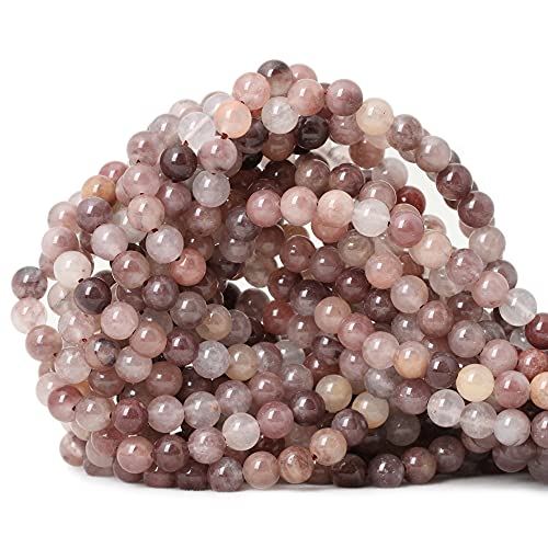 60 Stück 6 mm natürliche Pruple Berry Quarzit Kristall runde lose Perlen für Schmuckherstellung, 1 Strang, 38,1 cm 60 Stück 6 mm natürliche Pruple Berry Quarzit Kristall runde lose Perlen für Schmuckherstellung, 1 Strang, 38,1 cm von ASDJHFABKY