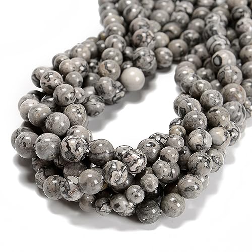 65 Stück Karten-Jaspis, 6 mm Perlen, Naturstein, rund, echter Edelstein, für DIY-Armbänder, Schmuckschnüre 65 Stück Karten-Jaspis, 6 mm Perlen, Naturstein, rund, echter Edelstein, für DIY-Armbänder, Schmuckschnüre von ASDJHFABKY