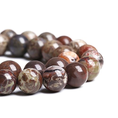 Abstandshalter aus Naturstein, Blumen-Achat, lose Perlen für Schmuckherstellung, DIY-Armbänder, 10 mm, 38 Stück Abstandshalter aus Naturstein, Blumen-Achat, lose Perlen für Schmuckherstellung, DIY-Armbänder, 10 mm, 38 Stück von ASDJHFABKY