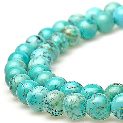 Bestseller Steinperlen, Türkis, rund, lose Perlen für Schmuckherstellung, DIY, Armband, Halskette (8 mm) von ASDJHFABKY