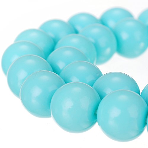 Druk tschechische Glasperlen, rund, undurchsichtig, bemalt, für Schmuckherstellung, Blau, 10 mm Druk tschechische Glasperlen, rund, undurchsichtig, bemalt, für Schmuckherstellung, Blau, 10 mm von ASDJHFABKY