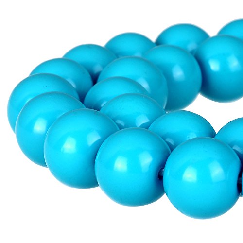 Druk tschechische Glasperlen, rund, undurchsichtig, bemalt, für Schmuckherstellung, Blau, 12 mm Druk tschechische Glasperlen, rund, undurchsichtig, bemalt, für Schmuckherstellung, Blau, 12 mm von ASDJHFABKY