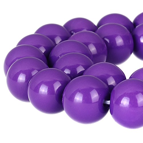 Druk tschechische Glasperlen, rund, undurchsichtig, bemalt, für Schmuckherstellung, Lila, 8 mm Druk tschechische Glasperlen, rund, undurchsichtig, bemalt, für Schmuckherstellung, Lila, 8 mm von ASDJHFABKY
