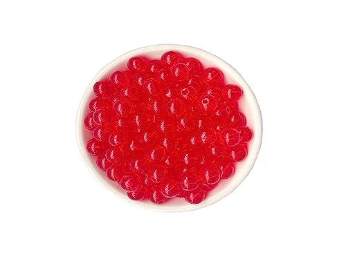 Glasperlen, 6 mm, rund, glatt, lose Perlen für Armbänder, Halsketten, Schmuckherstellung, Basteln, DIY (6 mm, 50601 Rot) von ASDJHFABKY