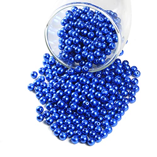 Glasperlen, lose Abstandshalter, rund, tschechisch, Satin-Glanz, handgefertigt, für selbstgemachte Halsketten, Armbänder, Perlen zur Schmuckherstellung, Königsblau, 10 mm, 200 Stück Glasperlen, lose Abstandshalter, rund, tschechisch, Satin-Glanz, handgefertigt, für selbstgemachte Halsketten, Armbänder, Perlen zur Schmuckherstellung, Königsblau, 10 mm, 200 Stück von ASDJHFABKY