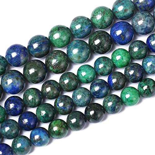 Natürliche Edelsteinperlen, Lapislazuli, Chrysokoll, Phönix, rund, lose Perlen für Schmuckherstellung, Armband, Halskette, 12 mm, 31 Stück Natürliche Edelsteinperlen, Lapislazuli, Chrysokoll, Phönix, rund, lose Perlen für Schmuckherstellung, Armband, Halskette, 12 mm, 31 Stück von ASDJHFABKY