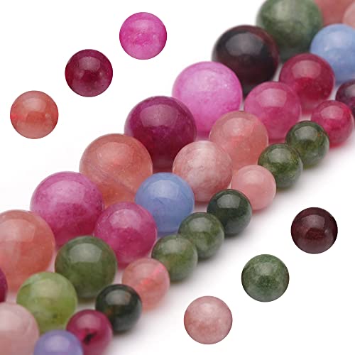 Natürliche Edelsteinperlen zur Schmuckherstellung, 10 mm Turmalin, poliert, rund, glatte Steinperlen für Armband, Halskette, 38,1 cm Natürliche Edelsteinperlen zur Schmuckherstellung, 10 mm Turmalin, poliert, rund, glatte Steinperlen für Armband, Halskette, 38,1 cm von ASDJHFABKY