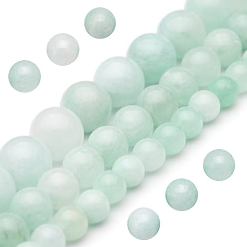 Natürliche Edelsteinperlen zur Schmuckherstellung, 6 mm, burmesische Jade, poliert, rund, glatte Steinperlen für Armband, Halskette, 38,1 cm Natürliche Edelsteinperlen zur Schmuckherstellung, 6 mm, burmesische Jade, poliert, rund, glatte Steinperlen für Armband, Halskette, 38,1 cm von ASDJHFABKY