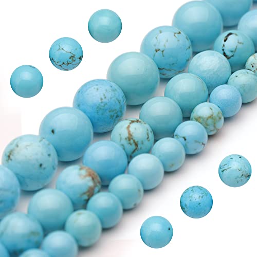 Natürliche Edelsteinperlen zur Schmuckherstellung, 8 mm, blau, türkis, poliert, rund, glatte Steinperlen für Armband, Halskette, 38,1 cm Natürliche Edelsteinperlen zur Schmuckherstellung, 8 mm, blau, türkis, poliert, rund, glatte Steinperlen für Armband, Halskette, 38,1 cm von ASDJHFABKY