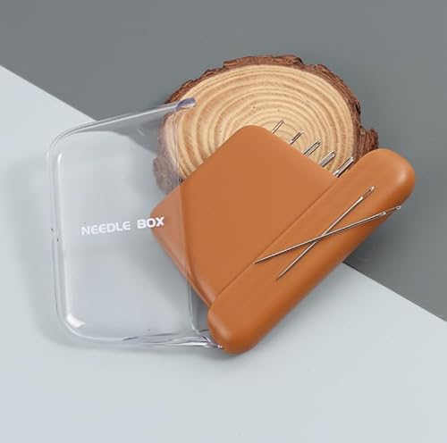 Magnetisches Mini-Nähnadeletui, tragbare Aufbewahrungsbox, Nadelhalter, Organizer (Kaffee) von ASEANAO