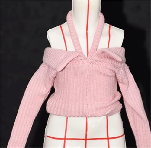 ASEDRFY 1/6 Maßstab weibliche Soldatenfigur, Kleidung, Pullover, langärmelig, Strickshirt für 30,5 cm große Puppe, Miniaturen, Zubehör, Puppe (grau) von ASEDRFY