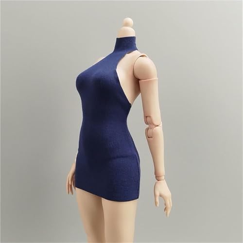 ASEDRFY 1/6 Maßstab weibliche Soldatenfigur, Kleidung, ärmellos, hoher Halsausschnitt, für 30,5 cm bewegliche Puppe, Miniaturen, Zubehör, Puppe (grün) von ASEDRFY