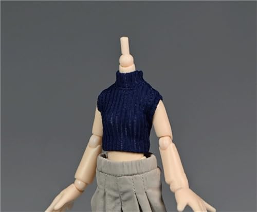 ASEDRFY 1:12 Maßstab männliche/weibliche Soldatenfigur, Kleidung, ärmelloses Shirt für 15,2 cm große Puppe, Actionfigur, Zubehör, Puppe (rot) von ASEDRFY