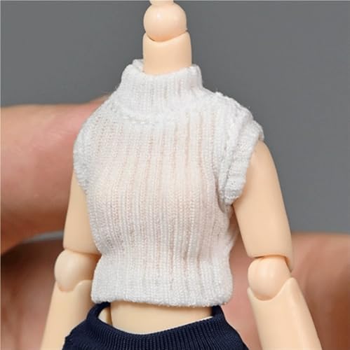 ASEDRFY 1:12 Maßstab männliche/weibliche Soldatenfigur, Kleidung, ärmelloses Shirt für 15,2 cm große Puppe, Actionfigur, Zubehör, Puppe (rot) von ASEDRFY