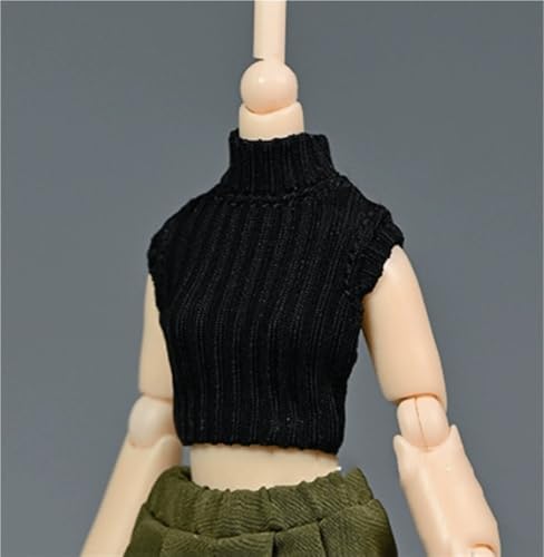 ASEDRFY 1:12 Maßstab männliche/weibliche Soldatenfigur, Kleidung, ärmelloses Shirt für 15,2 cm große Puppe, Actionfigur, Zubehör, Puppe (rot) von ASEDRFY