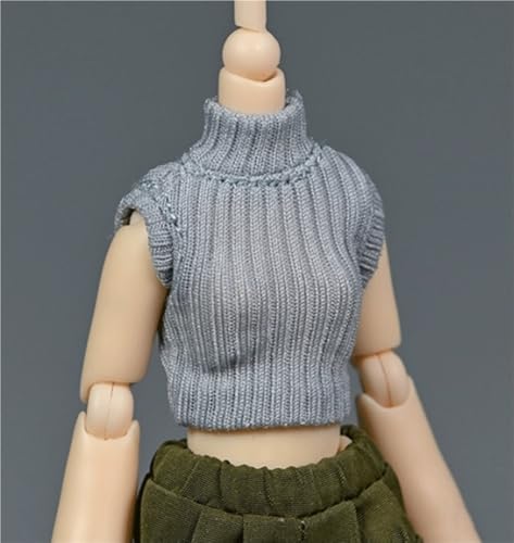 ASEDRFY 1:12 Maßstab männliche/weibliche Soldatenfigur, Kleidung, ärmelloses Shirt für 15,2 cm große Puppe, Actionfigur, Zubehör, Puppe (rot) von ASEDRFY