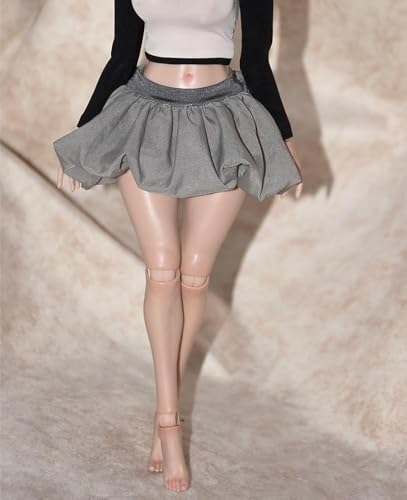 ASEDRFY Puppenkleidung im Maßstab 1/6, hohe Taille, kurzer Rock, Kleidung, Kostüm für 30,5 cm weibliche Actionfiguren, Zubehör, Puppe (grau) von ASEDRFY