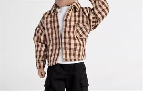 ASEDRFY Soldatenfigur im Maßstab 1:12, langärmelig, kariert, Jacke, für 15,2 cm große Actionfigur, Puppe, Kleidung, Puppe ASEDRFY Soldatenfigur im Maßstab 1:12, langärmelig, kariert, Jacke, für 15,2 cm große Actionfigur, Puppe, Kleidung, Puppe von ASEDRFY