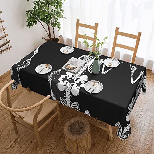 ASEELO 183 x 137 cm Tischdecke Cool Skull Print Dekorative Tischdecke Abwischbare Tischdecke für Esstisch und Indoor Outdoor von ASEELO