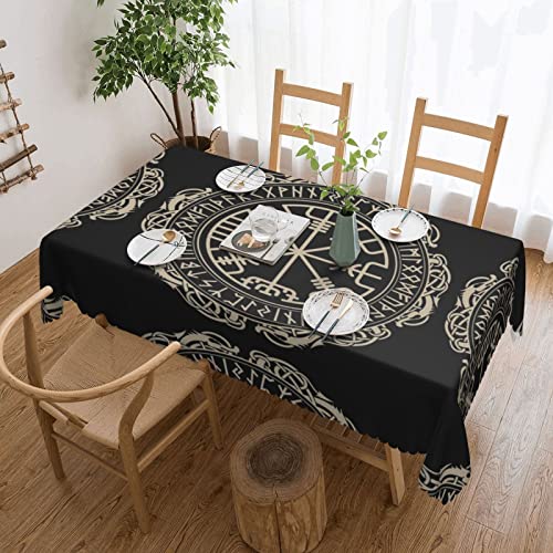 ASEELO Magisches Design nordische Runen Kompass Weihnachtstischdecke Esszimmer Tischdecke mit Spitze, rechteckige dekorative Tischdecken 137,2 x 182,9 cm. ASEELO Magisches Design nordische Runen Kompass Weihnachtstischdecke Esszimmer Tischdecke mit Spitze, rechteckige dekorative Tischdecken 137,2 x 182,9 cm. von ASEELO