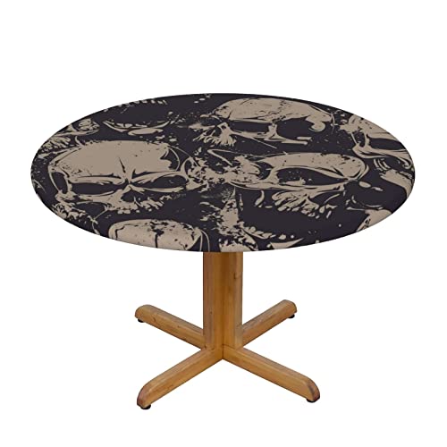 ASEELO Runde Tischdecke, viele Totenköpfe, Druck, dekorative Tischdecke, abwischbare Tischdecke für Esstisch, Teetisch und drinnen und draußen ASEELO Runde Tischdecke, viele Totenköpfe, Druck, dekorative Tischdecke, abwischbare Tischdecke für Esstisch, Teetisch und drinnen und draußen von ASEELO