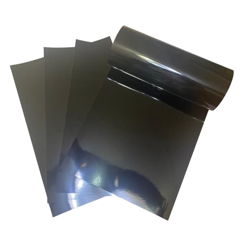 ASENME A4-Kartonhülle aus Metall mit Spiegeleffekt Metallischer Karton (Schwarz, A4 / 10 Einheiten) von ASENME
