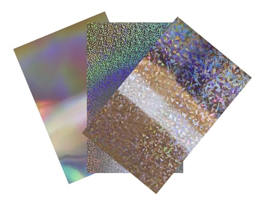 ASENME Bastelpapier im A4-Format, 29,7 x 21 cm Metallischer Karton (Silber funkelt+Fragmente+Punkte, A4 / 18 Einheiten) von ASENME