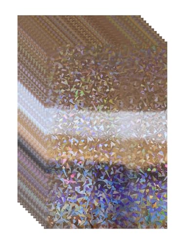 ASENME Holografische Karten im A4-Format, 29,7 x 21 cm – 20 Einheiten Metallischer Karton (Silberfragmente, A4 / 20 Einheiten) von ASENME