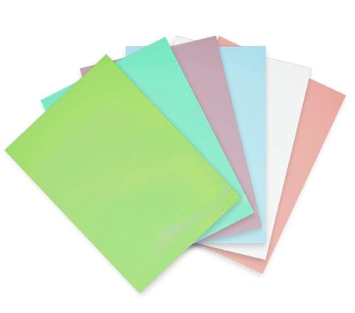 ASENME Karten mit gemischtem Spiegeleffekt, 18 Einheiten, A4-Format - Metallischer Karton (Pastellfarben, A4 / 18 Einheiten) von ASENME