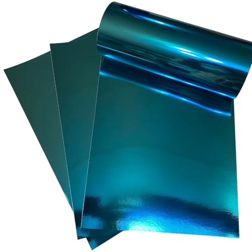 ASENME Karton 250 Gramm, Packung mit 10 Einheiten, 250 Gramm Metallischer Karton (Türkis, A4 / 10 Einheiten) von ASENME