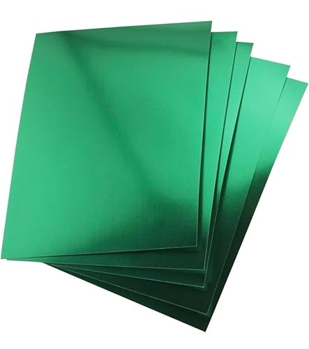 ASENME Metallkarten im A3-Format, 8 Einheiten, grüne Farbe Farbkarton A3 Karton (Grün, A3 / 8 Einheiten) von ASENME