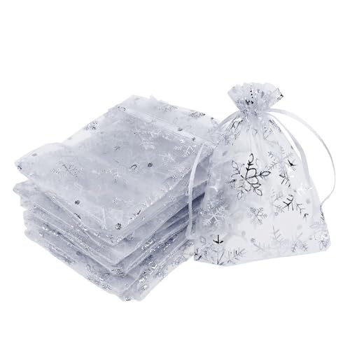 100 Stück organzasäckchen 10x15 Weihnachten, säckchen zum befüllen, kleine schmuckbeutel mit Zugband, schmuckbeutel organzasäckchen für Party Geburtstag Hochzeit Festival crystal candy (weiß, 7*9cm) 100 Stück organzasäckchen 10x15 Weihnachten, säckchen zum befüllen, kleine schmuckbeutel mit Zugband, schmuckbeutel organzasäckchen für Party Geburtstag Hochzeit Festival crystal candy (weiß, 7*9cm) von ASFWAGQ