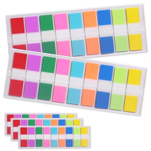 900 Blätter Haftnotizen Haftstreifen,Transparente Sticky Notes,Klein Klebezettel,Durchsichtige Index Tabs für Page marker Büro Schule Schreibwaren von ASFWAGQ