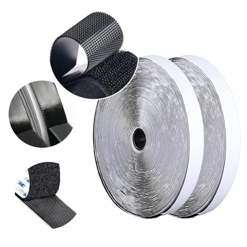 Klettband Selbstklebend, 10M x 20mm Extra Stark Klettverschluss für Befestigung, Organisation und Aufbewahrung von Werkzeugen Band Doppelseitiges Klettstreifen Flauschband Klettband Selbstklebend, 10M x 20mm Extra Stark Klettverschluss für Befestigung, Organisation und Aufbewahrung von Werkzeugen Band Doppelseitiges Klettstreifen Flauschband von ASFWAGQ